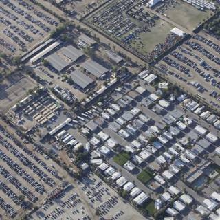 Aerial View of Coachella Parking Lot