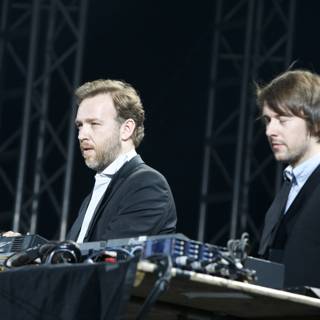 Two Suited Men Enjoying the Music