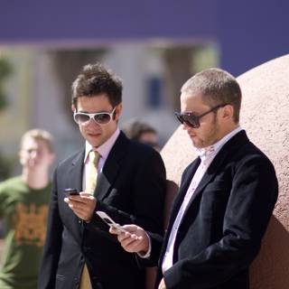 Two Men in Formal Wear and Sunglasses
