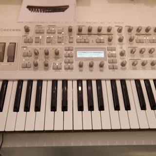 White Piano Keyboard with 2 Switches