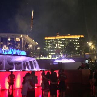 Fireworks Illuminating the Night at Civic Center Mall