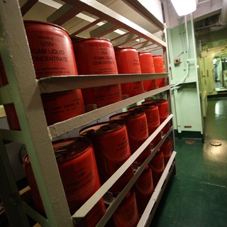 USN Foam Liquid Concentrate Storage Aboard USS Hornet