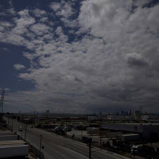 Cloudy Skies Over Industrial Zone