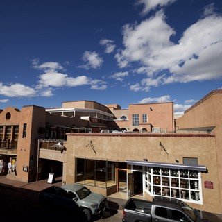 Adobe Architecture Along Santa Fe Plaza Street
