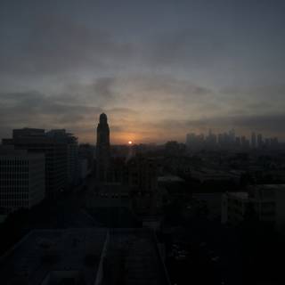 Sunrise over the City Skyline