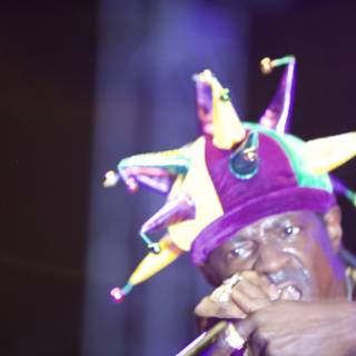 Flavor Flav Rocks the Crowd in a Purple Clown Hat