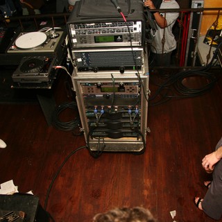 DJ Equipment Rack at a Live Music Venue
