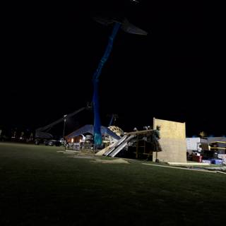 Nighttime Crane Lift