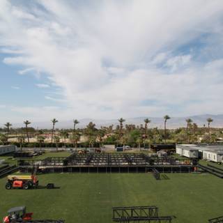 Tractor and Trailer on Coachella Stage