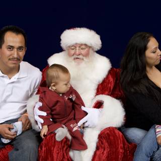 Family Christmas Photo with Santa