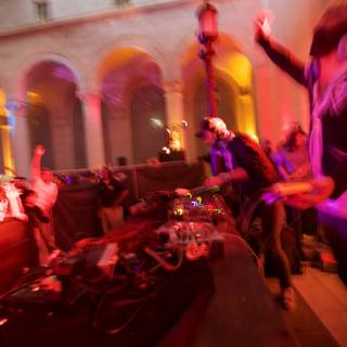 Masked DJ Drops Beats in Urban Club