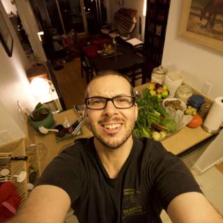 Selfie time in the kitchen