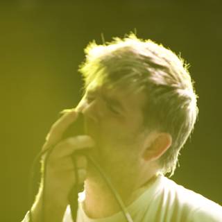 James Murphy rocks the stage with his microphone