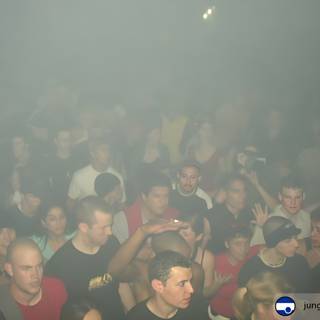 Nightclub Crowd with Smoke