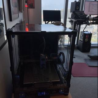 3D Printer on Desk with Scenic View