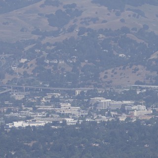 Hazy East Bay Suburbs Sprawl Beneath Mount Diablo Foothills