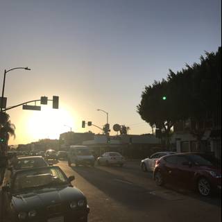 Rush Hour Sunset on LA Streets