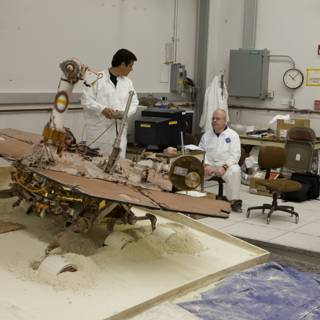Two Men at the Mars Rover Workshop