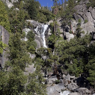 Cascade Falls Through Rocky Mountain Forest