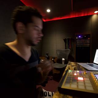 Studio Session with Laptop