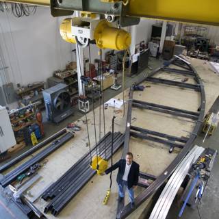 Crane Worker in a Manufacturing Plant