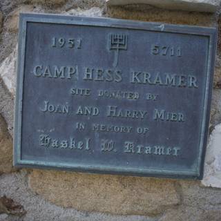 Camp Hess Kremer Plaque