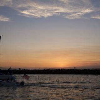 Patriotic Sunset Sailing