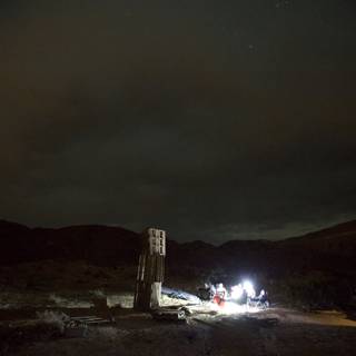 Desert Camping at Night
