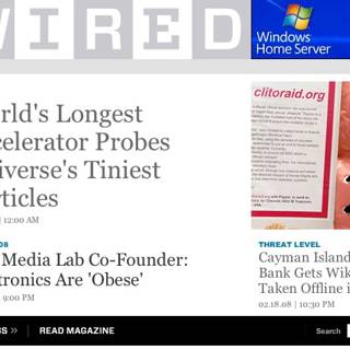 Wired Website Advertisement Featuring Nicholas Negroponte