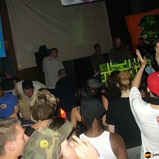 Nightclub Crowd at a DJ Party