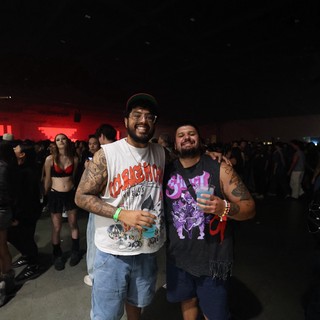 Friends Smiling Together at Wobbleland Music Festival