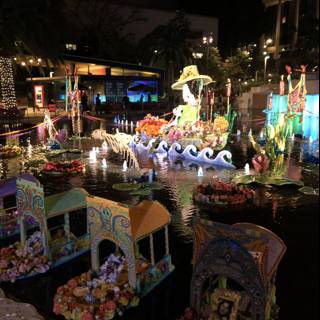 Nighttime Float and Chair Display