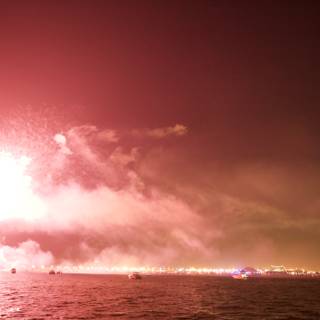 Fireworks Spectacle over the Ocean