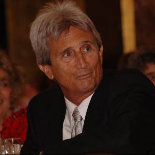 Grey-haired Gentleman at the Wedding Reception