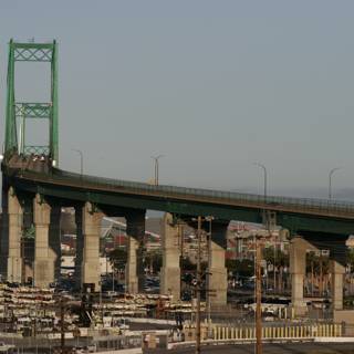 Overpass Bridge over Waterfront Metropolis