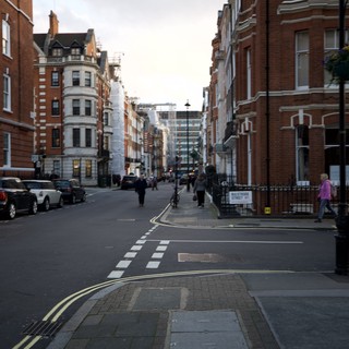 Quiet Morning on a London Street Intersection