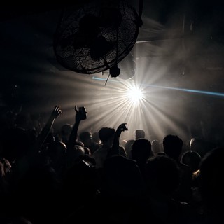 Explosive Light Burst at Underground London Club Night