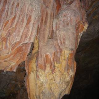 Majestic Rock Formation in Cave