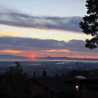 Sunset Over San Francisco Bay from Oakland Hills