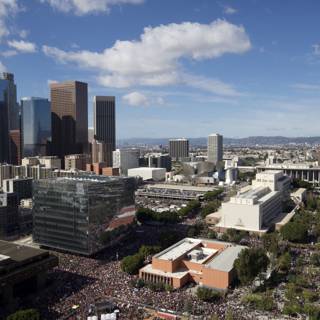 Aerial View of Downtown LA's Metropolis