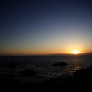 Golden Sunset at San Francisco Beach