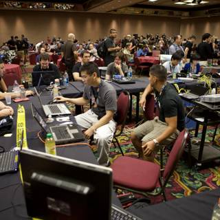 Tech-savvy crowd at Defcon 18