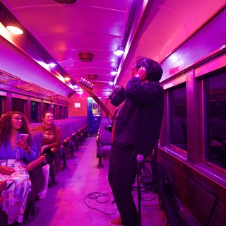 Live Blues Performance on Vintage Train Car