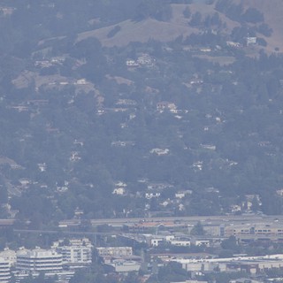 Hazy Bay Area Hillside Suburbs from Mount Diablo