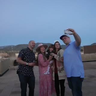 Rooftop Selfie Fun with Family