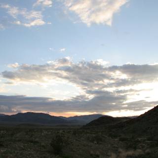 Sunset over Desert Mountains