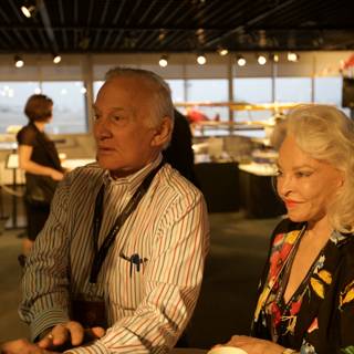 Buzz Aldrin with Guests in the Waiting Room