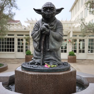 Yoda Fountain Statue at Skywalker Ranch