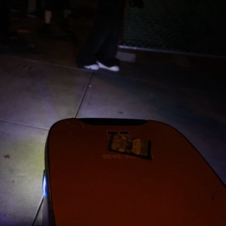 Orange Hoverboard Glows at Wobbleland Festival Night