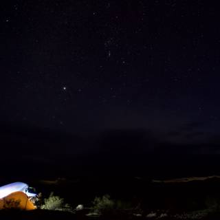Night sky camping under the stars
